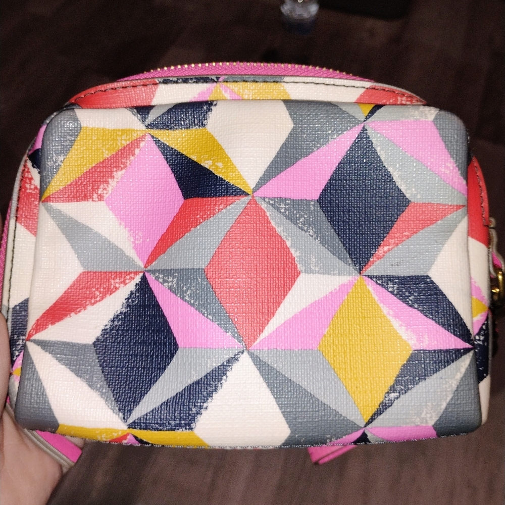 Geometric Multicolor Women's Fossil Wristlet - Picture 2 of 4
